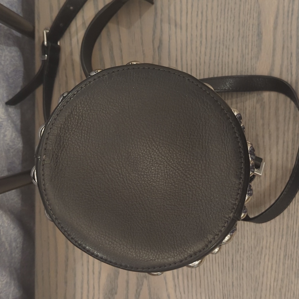 Kenzo Leather Silver Studded Bucket Bag - Picture 10 of 14